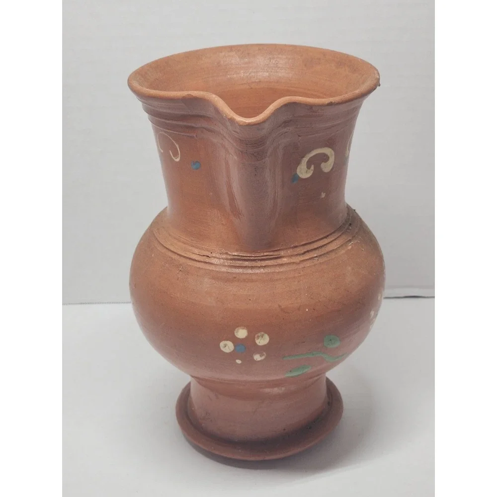 Vintage- Portugal Norleans Hand Painted‎ Pitcher Brown Autumn